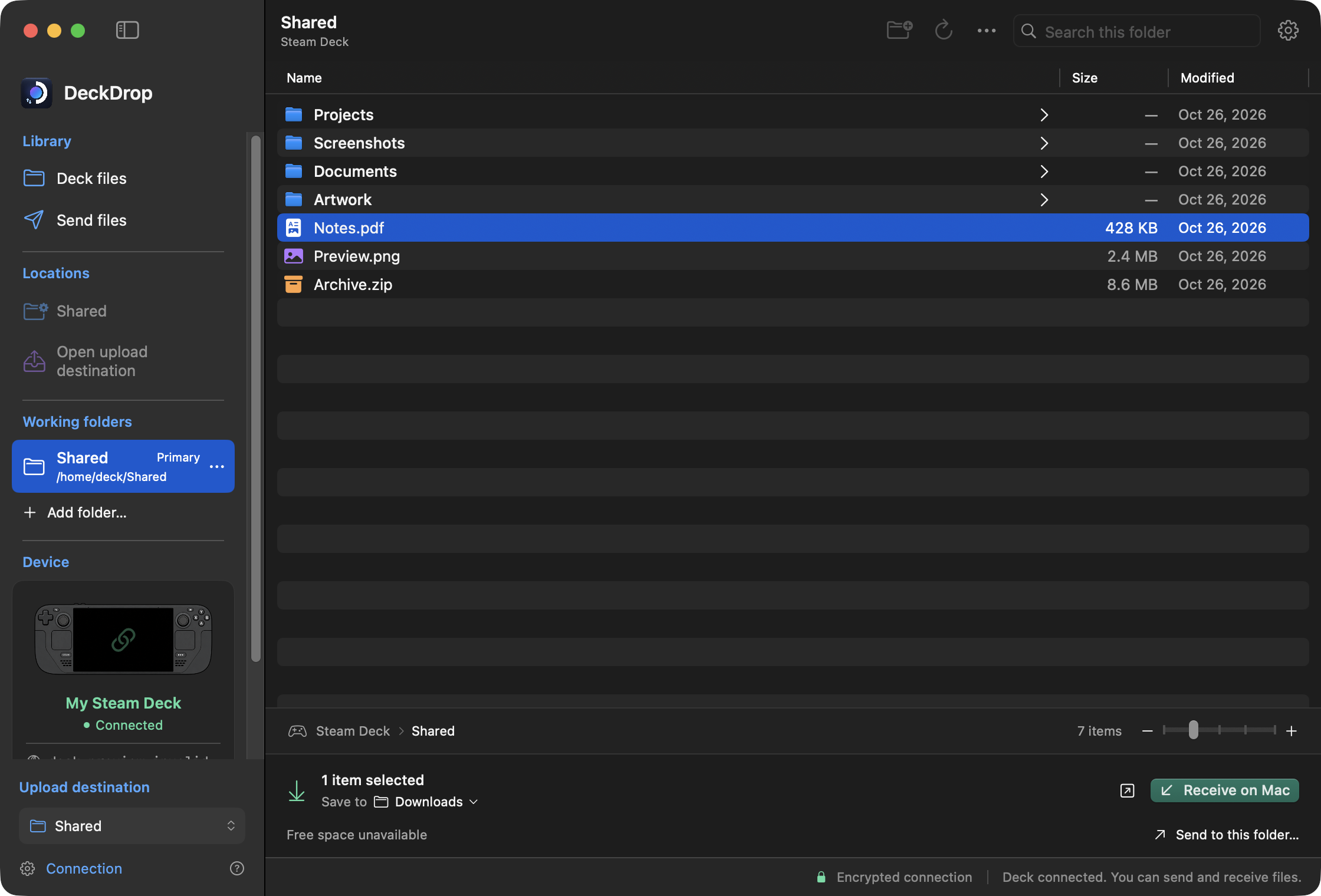 Development interface in English browsing synthetic folders and files